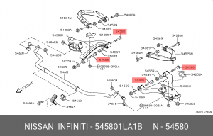 болт 54580-1LA1B 545801LA1B NISSAN