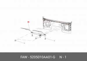 Мотор стеклоочистителя 5205010AA01G FAW