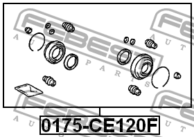 Ремкомплект передн суппорта TOYOTA COROLLA E12 2000-2008 0175-CE120F 0175-CE120F FEBEST