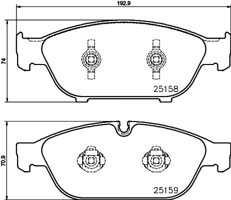 Колодки тормозные AUDI A6 (11-),A7 передние (4шт.) TEXTAR 2515806 TEXTAR