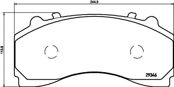 Колодки тормозные MERCEDES Actros дисковые (208x114x35) (4шт.) TEXTAR 2924401 TEXTAR