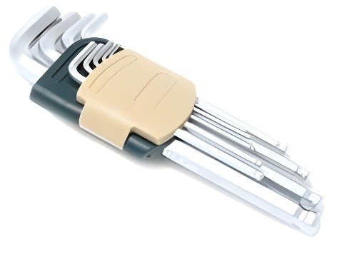 Набор ключей шестигранных 1.5-10мм Г-образных длинных с шаром 9 предметов с держ RF-5093LB ROCK FORCE