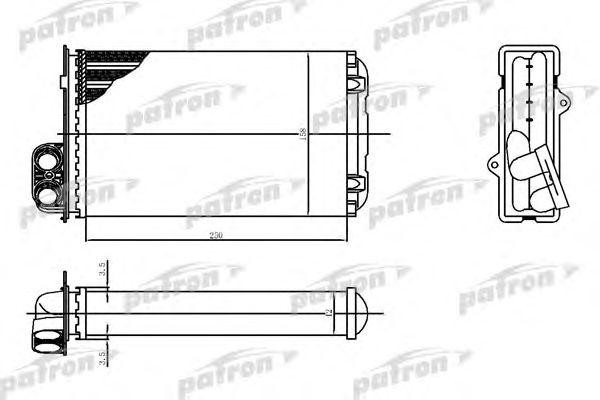 Радиатор печки PRS2064 PRS2064 PATRON