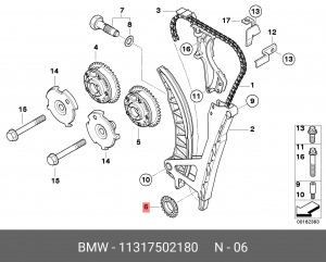 звездочка коленвала!\ BMW E46/87/90 all 01> 11 31 7 502 180 BMW