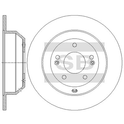 Диск тормозной задний KIA SORENTO PRIME 2015- SD2076 SD2076 SANGSIN