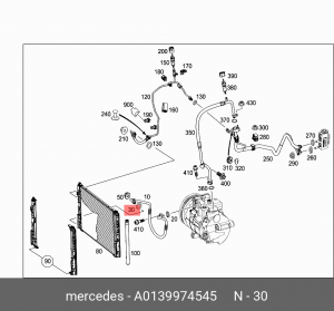 КОЛЬЦО УПЛОТНИТЕЛЬНОЕ A0139974545 MERCEDES BENZ