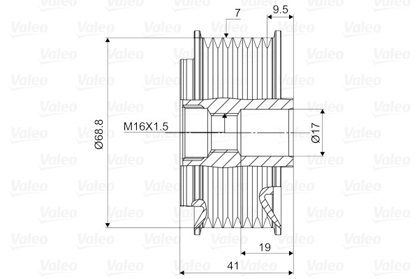 Шкив 588075 VALEO PHC