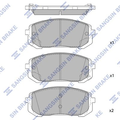 Колодки передние HYUNDAI ELANTRA (CN7) 2020- SP4461 SP4461 SANGSIN