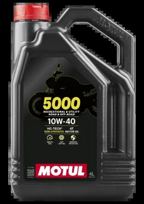 Масло моторное для 4-х тактных двигателей MOTUL 5000 4T 10W40 п/синт.4л 104056 MOTUL