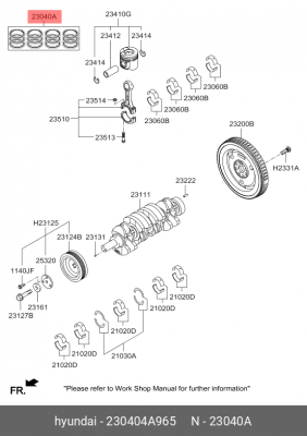 Кольца поршневые HYUNDAI Porter,HD35 KIA Bongo3 комплект(12шт.) ОЕ 230404A965 HYUNDAI KIA