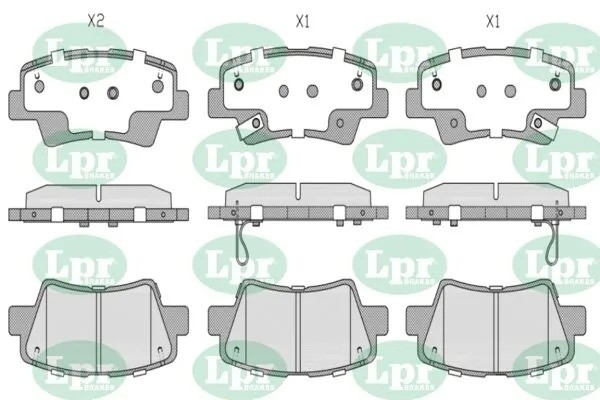 Комплект тормозных колодок 05P1558 05P1558 LPR