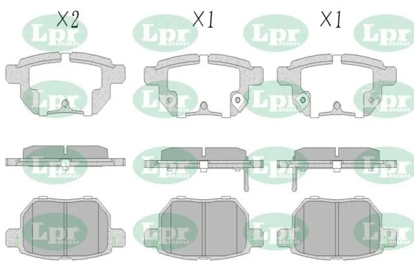 Комплект тормозных колодок 05P1312 05P1312 LPR