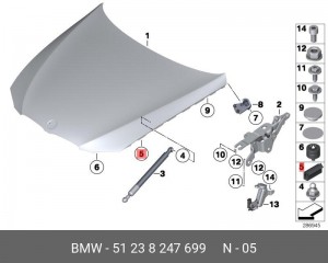 51238247699 Буфер ! \BMW 1' E81, E82, E87, LCI, E88, 3' E46, E90, E91, E92, E93, 51 23 8 247 699 BMW