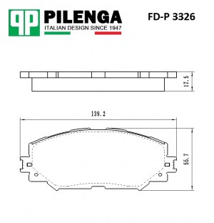 Колодки тормозные дисковые передние AURIS, COROLLA, YARIS FD-P3326 FDP3326 PILENGA