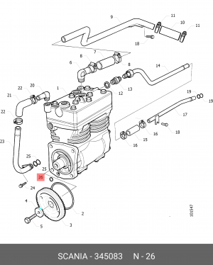 Рез.прокладка 345083 SCANIA