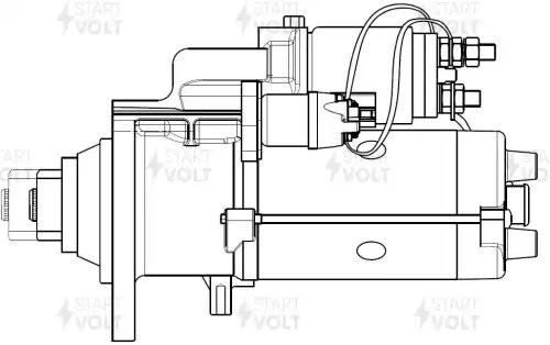 Стартер для а/м MAN TGA 02- с дв. D2876LF12 24В 7,5кВт LSt1296 LST1296 START VOLT