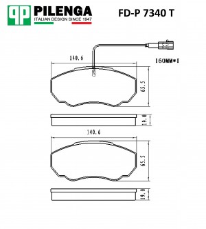 Колодки тормозные диск.передние усиленные с датчиком BOXER II FD-P7340T FDP7340T PILENGA