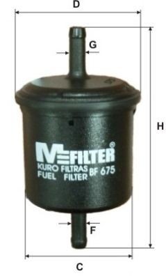 фильтр топливный!\ Ford Maverick 2.4 96-98,Nissan Almera 1.4-2.0 95> BF675 MFILTER AUTOMOTIVE FILTERS