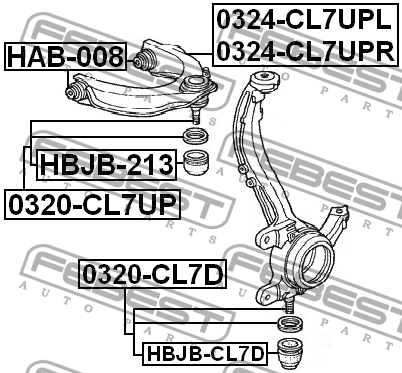 Пыльник шаровой опоры HBJB-CL7D HBJB-CL7D FEBEST