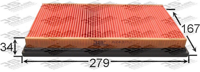 Фильтр воздушный SUZUKI SX-4 1.6 13-  A243PU A243PU JS ASAKASHI