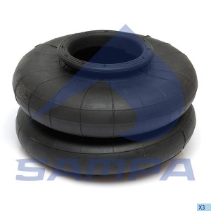 Пневморессора BPW (чулок,две секции) (250х212мм,отв. 129х129мм) SAMPA SP 55250-2M SAMPA