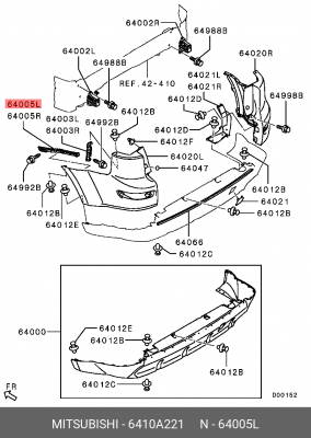 КРОНШТЕЙН БАМПЕРА 6410A221 6410A221 MITSUBISHI