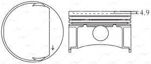 PN-57271 поршень 0.40 ALFA ROMEO/FIAT 350 A1.000 1.4i PN-57271 AUTOWELT