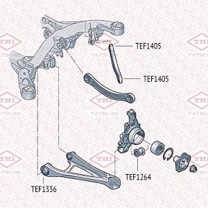 сайлентблок задн. нижн. рычага!\ VW Touareg 02> TEF1336 TATSUMI