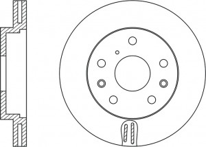 Диск тормозной CHERY Tiggo (05-14) передний (1шт.) NIBK RN1347 NIBK