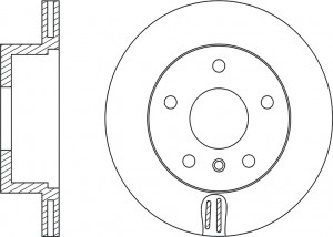 Диск тормозной BMW 5 (E39) передний (1шт.) NIBK RN1291 NIBK