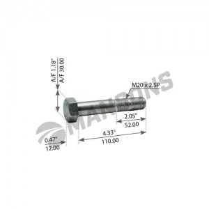 SCANIA M20x112x2.5 8.8 M20110 MANSONS