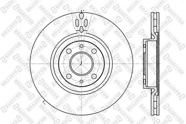 диск тормозной передний!\ Alfa Romeo 155, Fiat Croma 2.0T/2.5TDi 92> 6020-9923V-SX STELLOX
