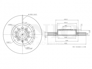 Диск тормозной передний BRD-20015 UNIO