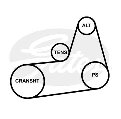 Ремень приводной поликлиновой 5PK1095 FORD Mondeo (07-) генератора GATES 5-PK-1095 GATES