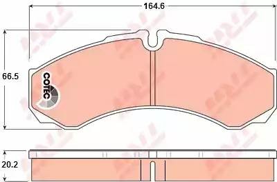 Колодки задние IVECO DAILY II-V GDB1345 GDB1345 TRW