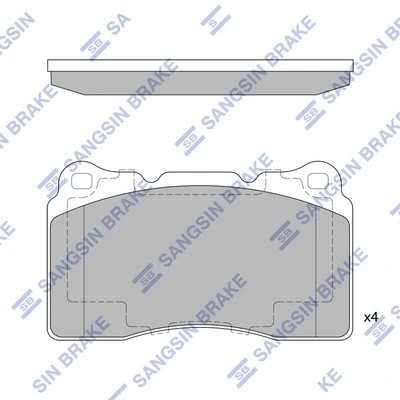 Колодки передние VOLVO S60 04-10 SP4145A SP4145A SANGSIN