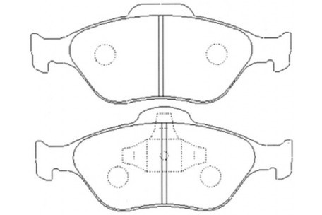 Колодки тормозные дисковые передние ПОДХОДЯТ ДЛЯ Ford Fiesta 95-03 AN-686K AN686K AKEBONO