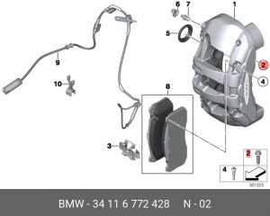 Болт BMW OE 34 11 6 772 428 BMW