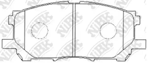 Колодки тормозные TOYOTA Harrier (03-08) передние (4шт.) NIBK PN1497 NIBK