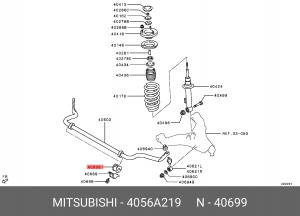 ВТУЛКА СТАБИЛИЗАТОРА ПЕРЕДНЕЙ ПОДВЕСКИ  4056A219 4056A219 MITSUBISHI