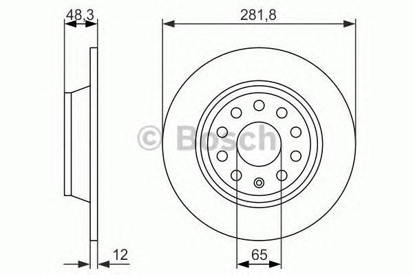 0 986 479 B93 диск тормозной задний! 282x12MM 5отв.\ VW Passat 0 986 479 B93 BOSCH