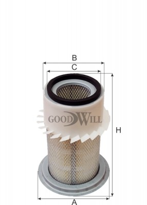 Фильтр воздушный (внешний) AG 1047 GOODWILL