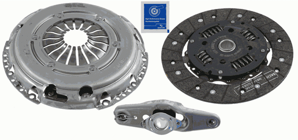 SKODA OCTAVIA/AUDI A3/VW GOLF IV/V ДИСК+КОРЗИНА+ПОДШИПНИК 3000 950 019 SACHS