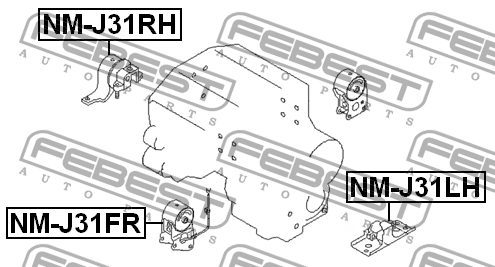 Опора двигателя NM-J31LH NM-J31LH FEBEST