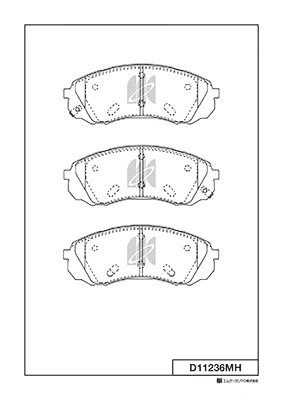 Колодки тормозные дисковые D11236MH D11236MH MK KASHIYAMA