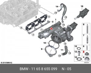 Гайка BMW шестигранная OE 11 65 8 655 099 BMW