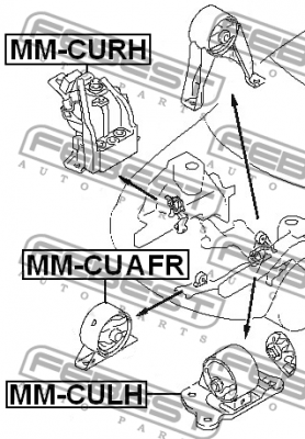 Опора двигателя MM-CUAFR MM-CUAFR FEBEST
