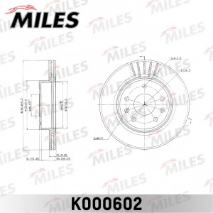 Диск тормозной передний LANDROVER FREELANDER 1.8-2.5 98-06 (TRW DF4221) K000602 K000602 MILES