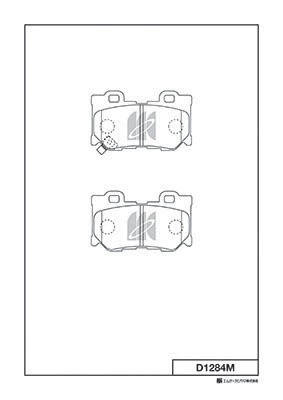 Колодки тормозные дисковые D1284M D1284M MK KASHIYAMA