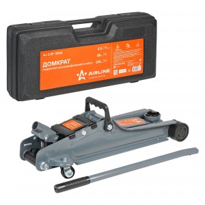 Домкрат подкатной 2.5 т AIRLINE 85 - 375 мм в кейсе AJ-2.5F-380K AIRLINE